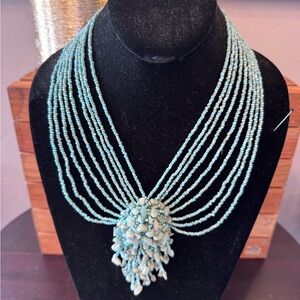 Elegant Turquoise Beaded Necklace